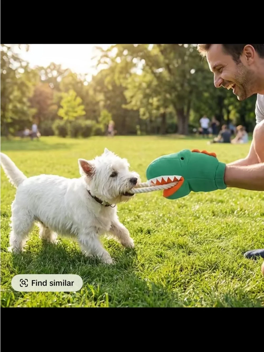 Lepawit Plush Crocodile Dog Toy with Rope Tug